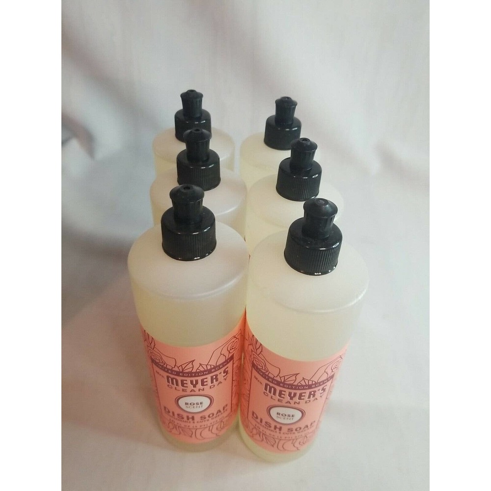 Mrs. Meyer's Rose Scent Limited Edition Liquid Dish Soap 16 oz. Pack of 6